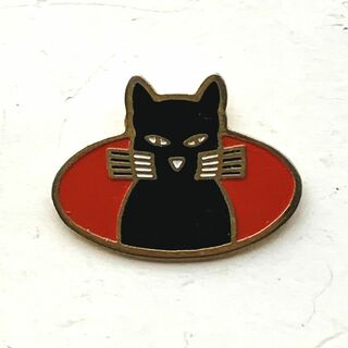 ★32513 フランス雑貨 フレンチ ピンズ ピンバッジ クロネコ 黒猫(その他)
