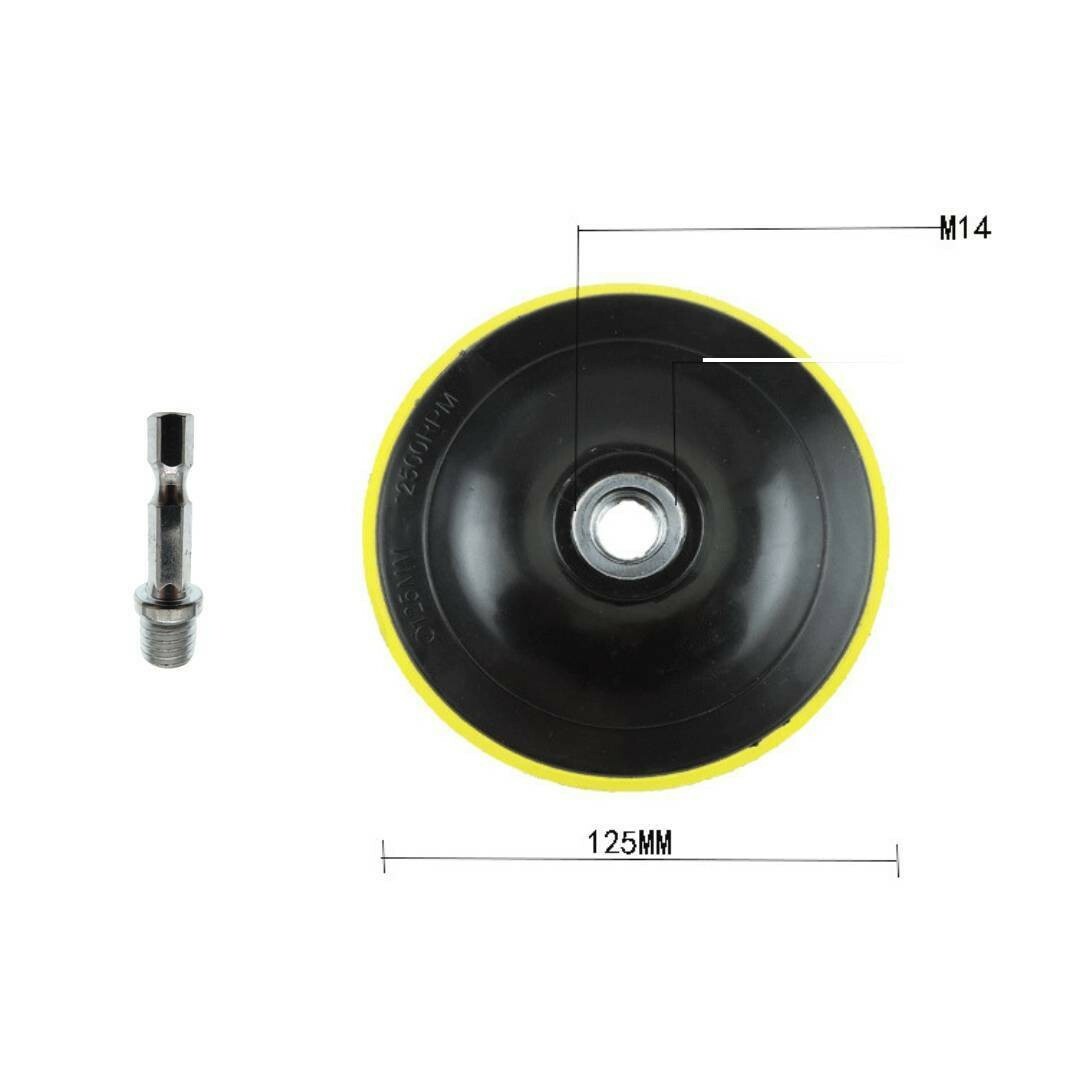 【A-12】ウールバフ３枚セット　125mm　カーポリッシャー　アタッチメント付 自動車/バイクの自動車(洗車・リペア用品)の商品写真