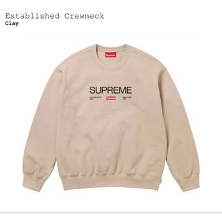 シュプリーム(Supreme)のSupreme Established Crewneck "Clay"(スウェット)