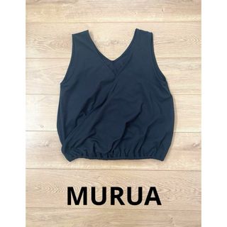 MURUA - MURUA ノースリーブ　カットソー　ブラック　無地