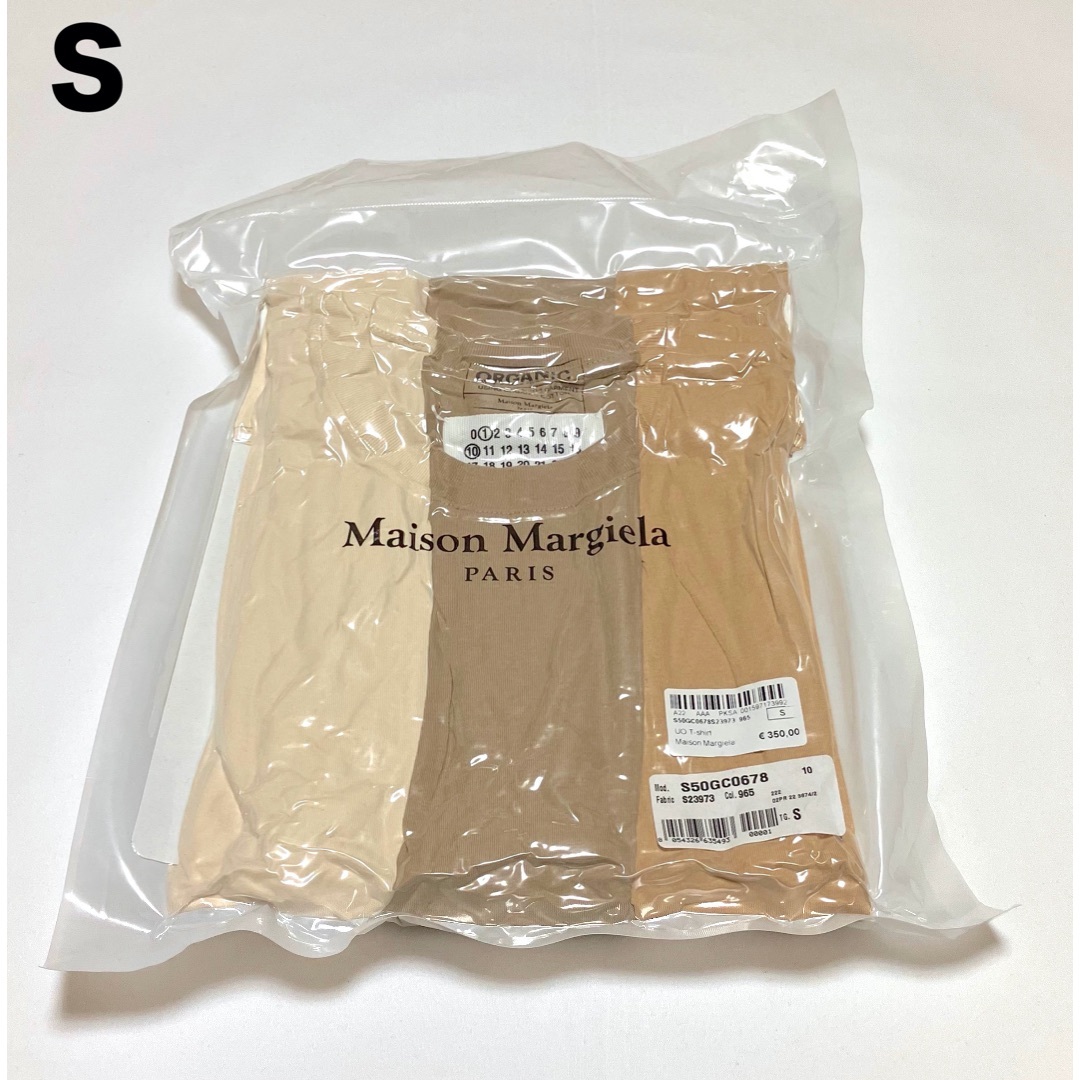 新品 S 22aw マルジェラ パックT Tシャツ 茶系 6144 新品 S 22aw マルジェラ パックT Tシャツ 茶系 6144