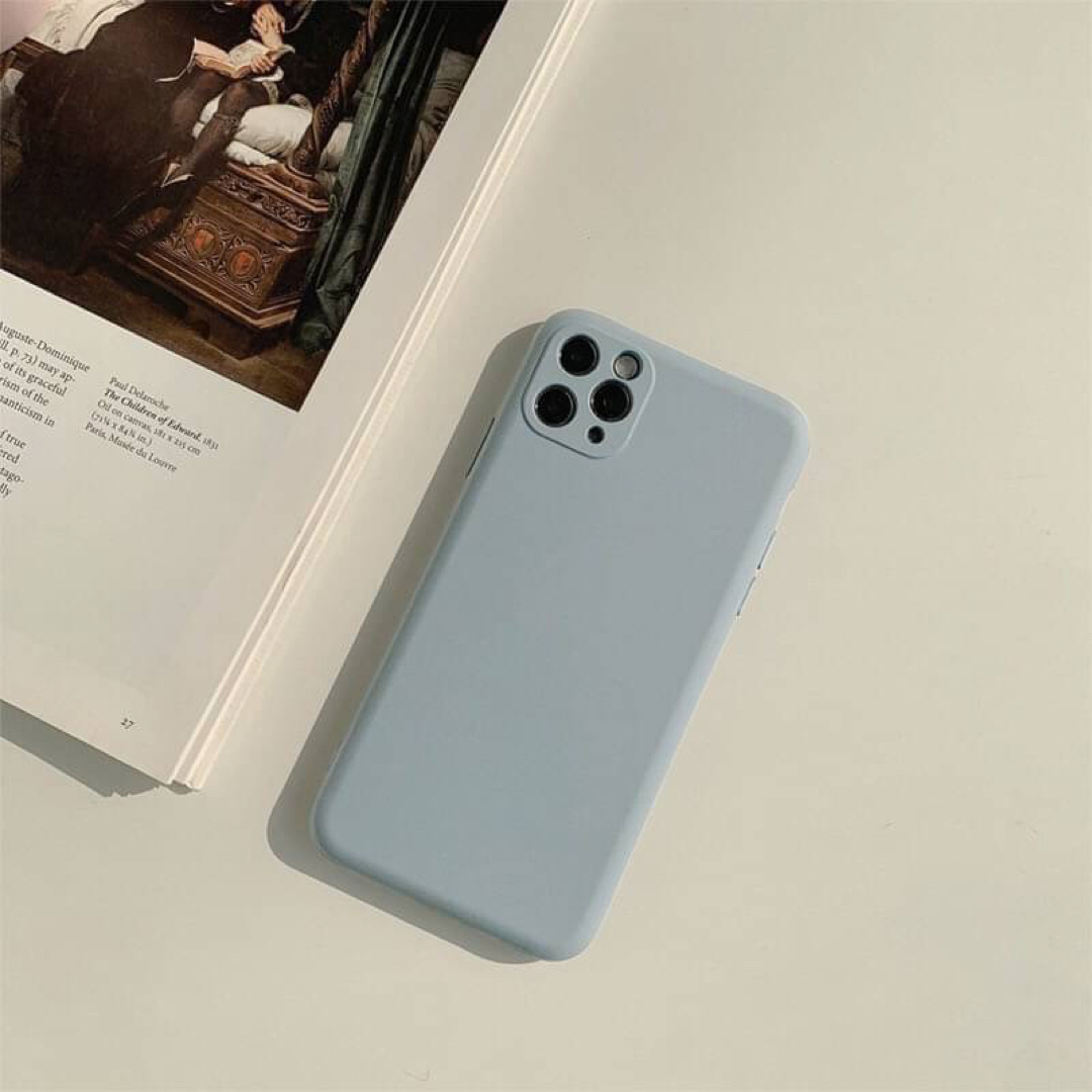 iPhoneケース くすみカラー さらさらマット 大人可愛い 韓国 シンプル  スマホ/家電/カメラのスマホアクセサリー(モバイルケース/カバー)の商品写真