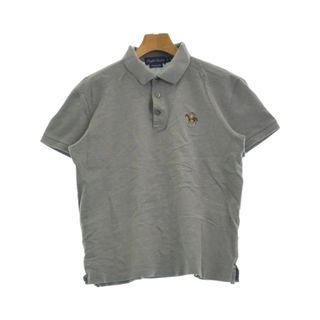 RALPH LAUREN PURPLE LABEL ポロシャツ M グレー 【古着】【中古】(ポロシャツ)