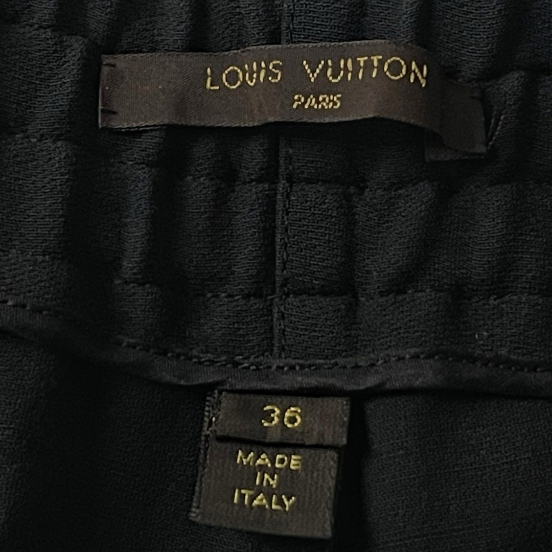 LOUIS VUITTON(ルイヴィトン)のLOUIS VUITTON ルイヴィトン ワイドパンツ ブラック レディースのパンツ(カジュアルパンツ)の商品写真