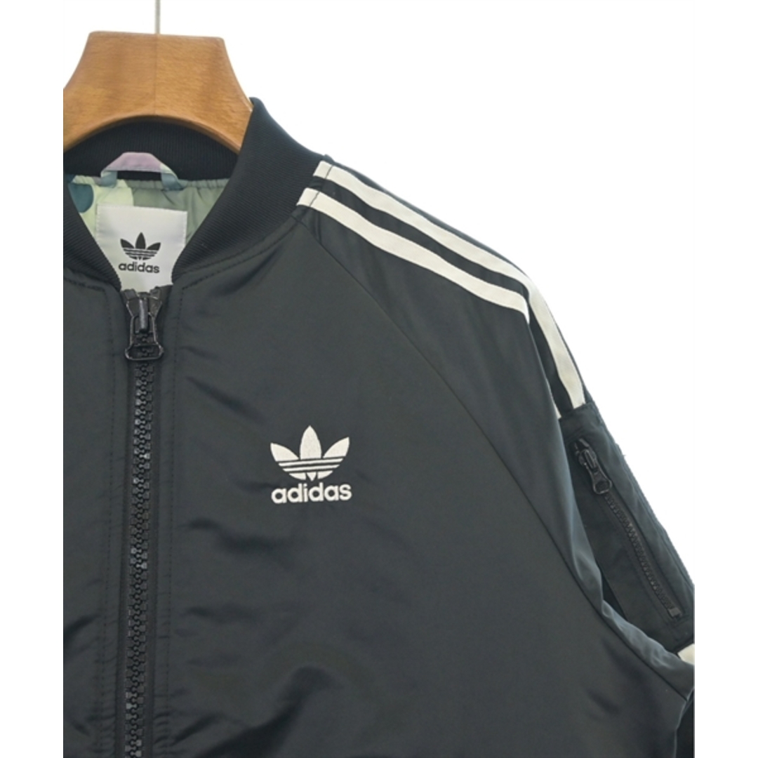 adidas(アディダス)のadidas アディダス ブルゾン M 黒 【古着】【中古】 レディースのジャケット/アウター(その他)の商品写真