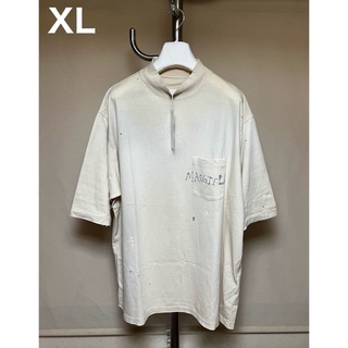 マルタンマルジェラ(Maison Martin Margiela)の新品 XL マルジェラ 24ss デストロイ加工モックネックTシャツ 6157(Tシャツ/カットソー(半袖/袖なし))