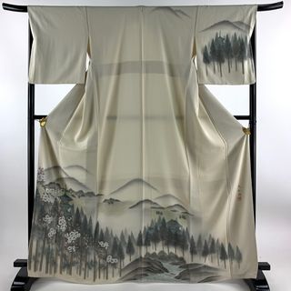 訪問着 身丈167.5cm 裄丈67.5cm 正絹 美品 秀品 【中古】(着物)