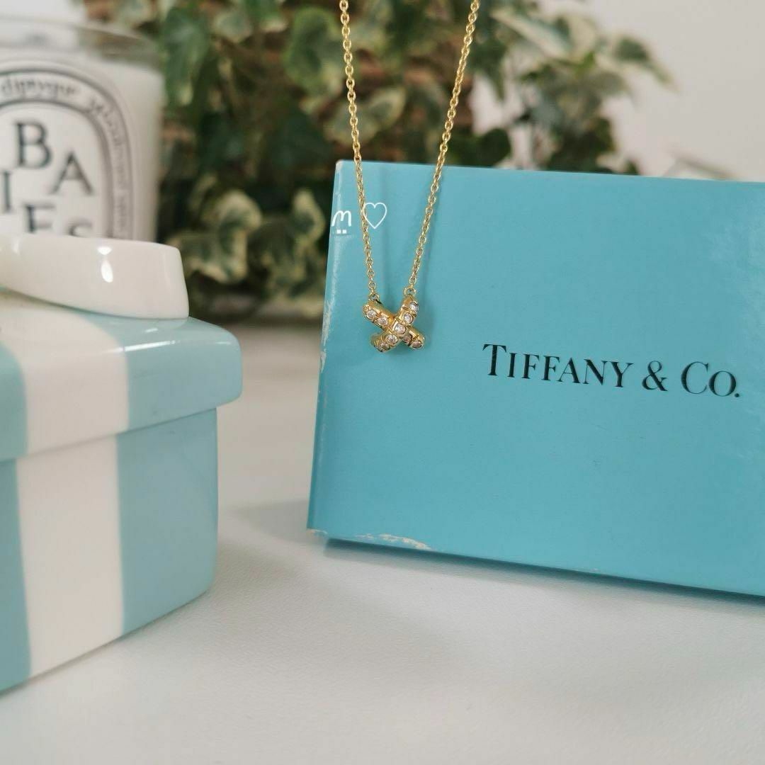 Tiffany & Co.(ティファニー)のティファニー　クロスステッチ　ダイヤモンドネックレス　Ꮶ18ゴールド　ペンダント レディースのアクセサリー(ネックレス)の商品写真