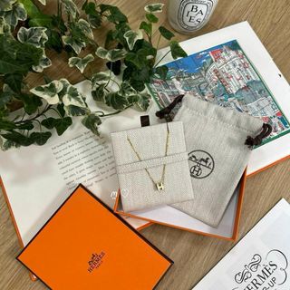 エルメス(Hermes)のHERMESエルメス　ポップアッシュミニネックレス　マロングラッセピンクゴールド(ネックレス)