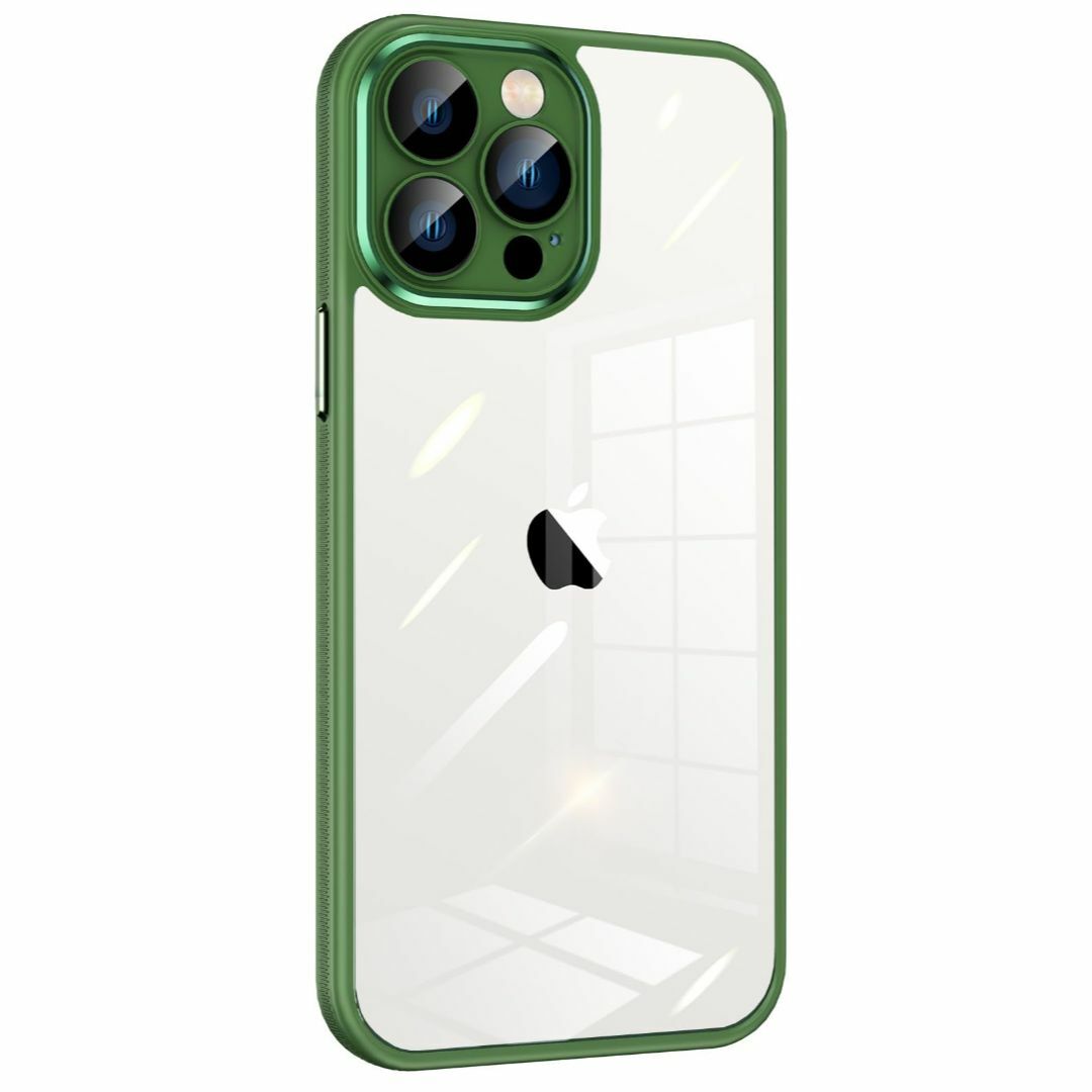 【色: グリーン】iPhone15proケース15プロケース シリコン 薄型 透 スマホ/家電/カメラのスマホアクセサリー(その他)の商品写真