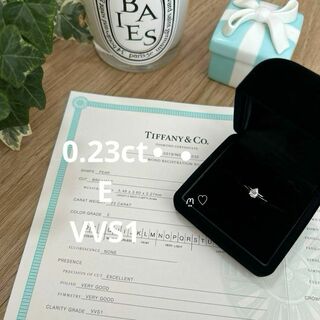 ティファニー(Tiffany & Co.)のティファニー   ペアシェイプダイヤモンドリング　0.23ct　8号　プラチナ(リング(指輪))