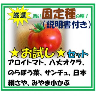 厳選、旨い固定種の種！ お試しセット【説明書付き&匿名配送】(野菜の種)(野菜)