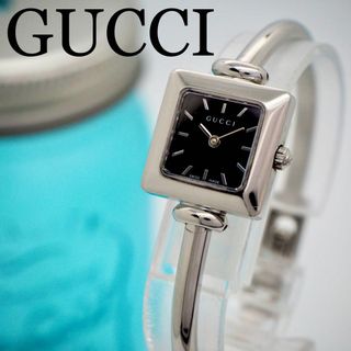 グッチ(Gucci)の331【美品】GUCCI グッチ 箱付き レディース腕時計 バングル スクエア(腕時計)