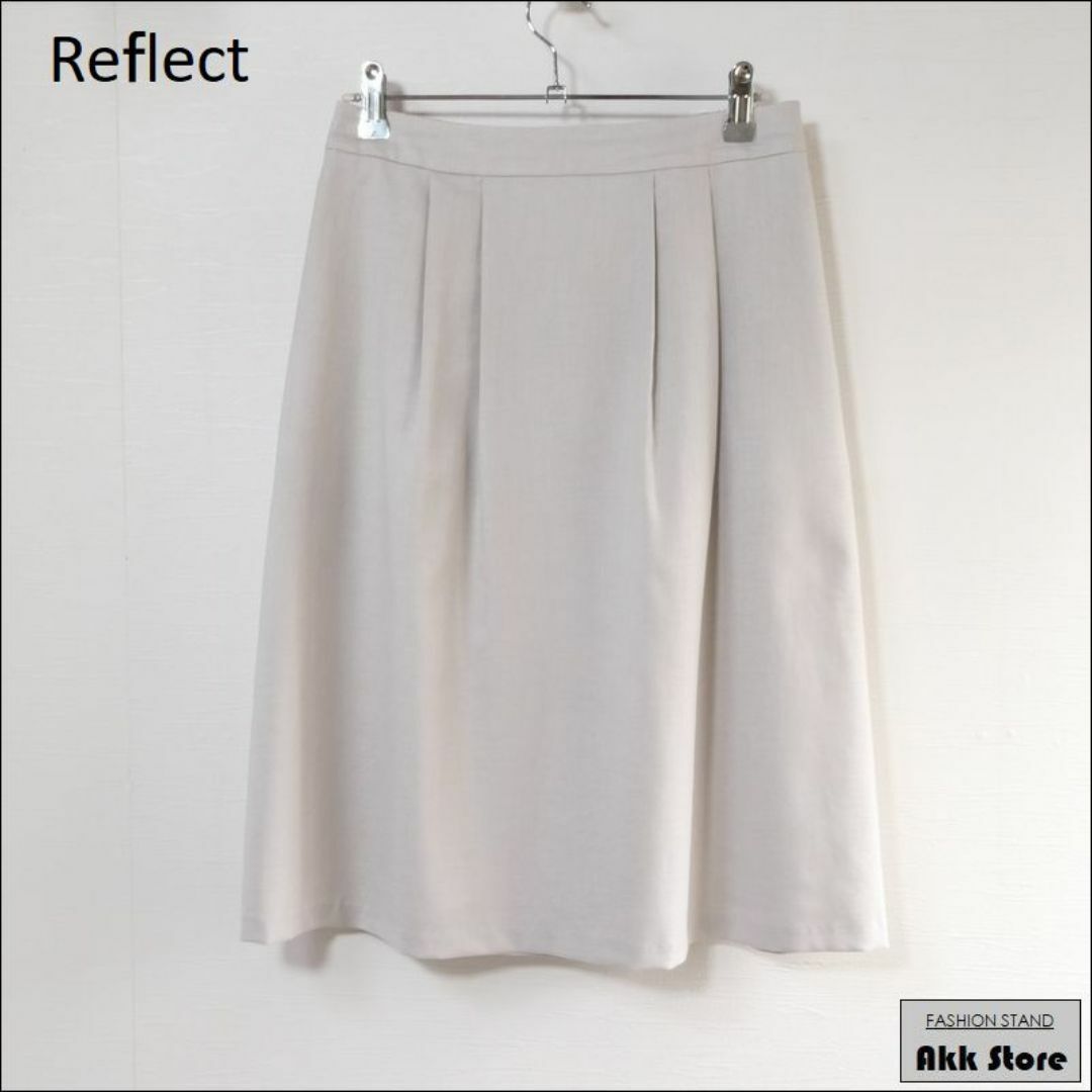 ReFLEcT(リフレクト)のReflect レディース スカート ひざ丈 タックスカート M レディースのスカート(ひざ丈スカート)の商品写真