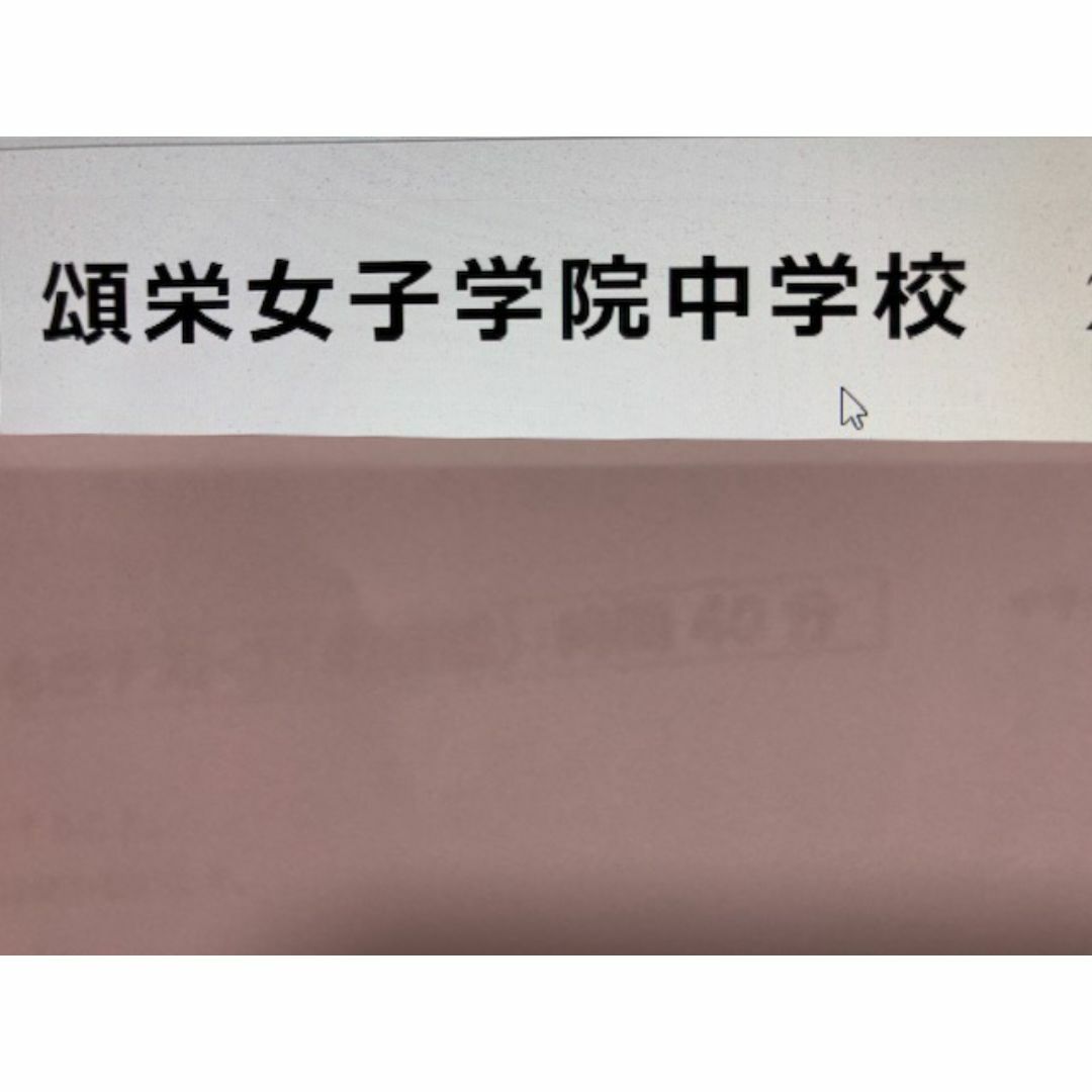 頌栄女子学院中学校　2025年新合格への算数と分析理科プリント その他のその他(その他)の商品写真