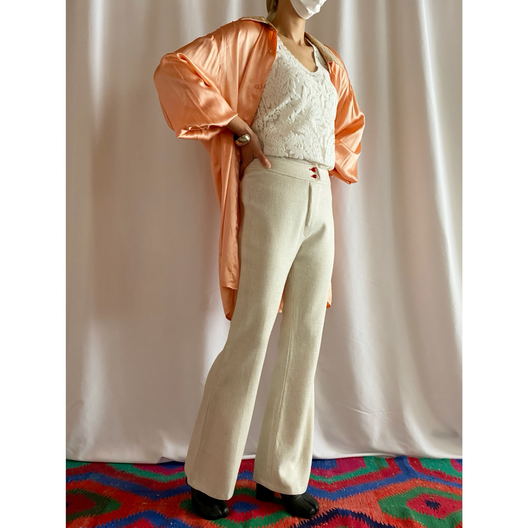 ビンテージ 70s USAヒッピー  ハンドメイド ベルボトム フレアパンツ メンズのパンツ(デニム/ジーンズ)の商品写真