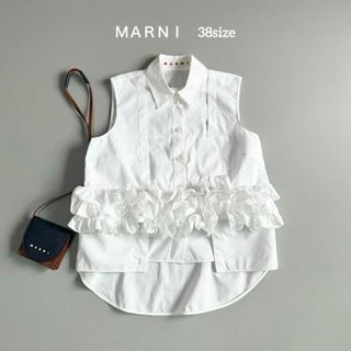 Marni - 極美品　マルニ　MARNI  ノースリーブ　フリル　カットソー　デザイン