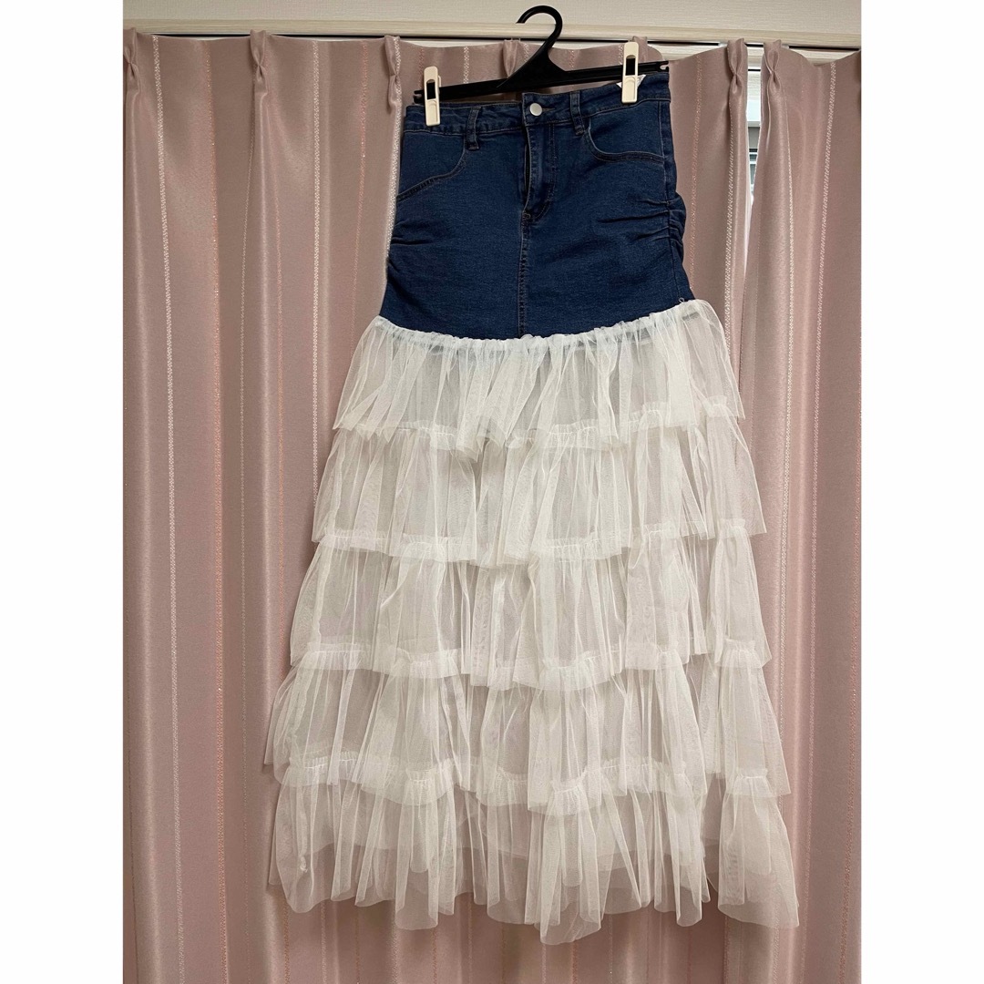 デニムドレス　4点セット レディースのフォーマル/ドレス(ウェディングドレス)の商品写真