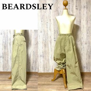 BEARDSLEY - 極美品【BEARDSLEY】2タック ワイドパンツ 艶光沢 日本製 ビアズリー