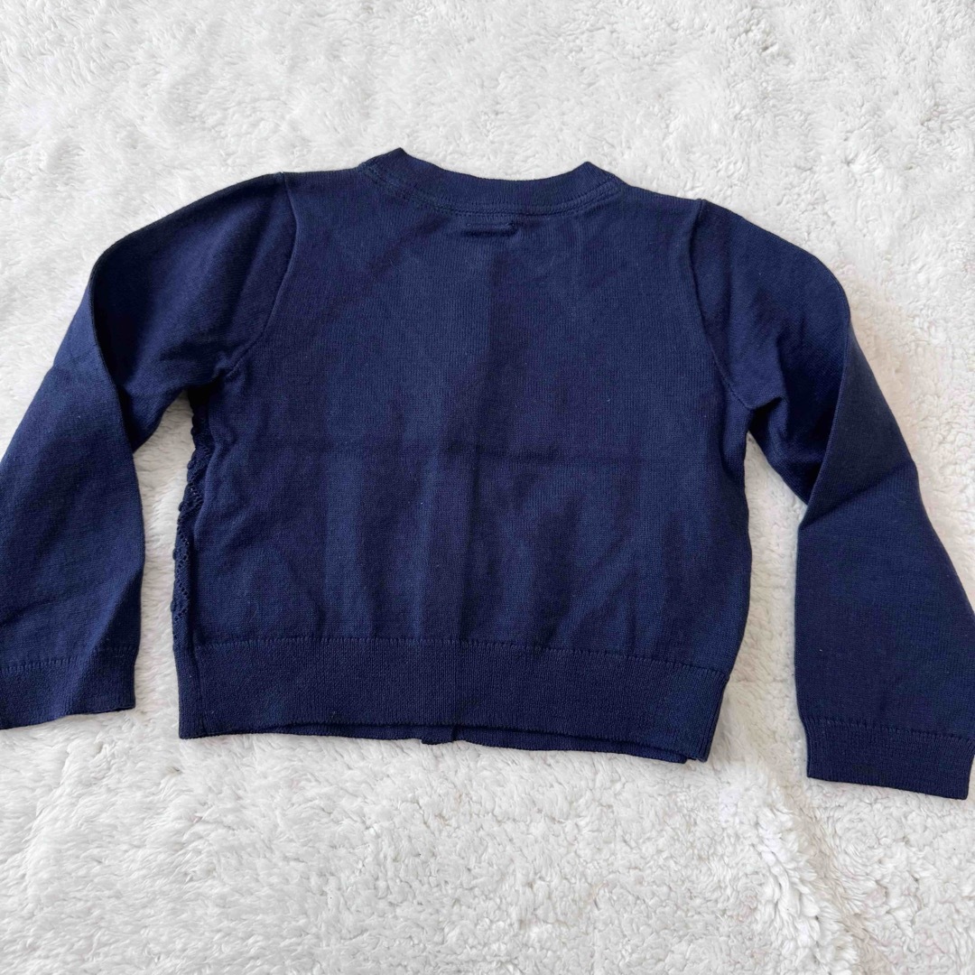 babyGAP(ベビーギャップ)のbabyGAP カーディガン 長袖100cm 3years ネイビー　カーデ キッズ/ベビー/マタニティのキッズ服女の子用(90cm~)(カーディガン)の商品写真