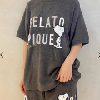 ジェラートピケ(gelato pique)のジェラートピケ　【PEANUTS】ロゴジャガード プルオーバー(ルームウェア)