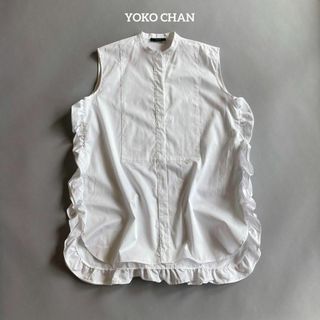 ヨーコチャン(YOKO CHAN)のYOKO CHAN サイドラッフル シャツ 38 ブラウス フリル ヨーコチャン(シャツ/ブラウス(半袖/袖なし))