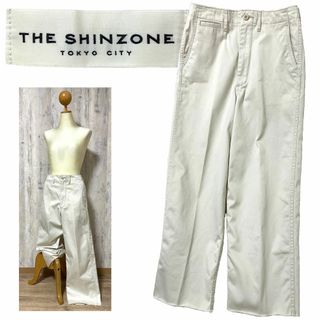 【THE SHINZONE】カットオフ センタープレスワイドパンツ ３４ Ｍ相当