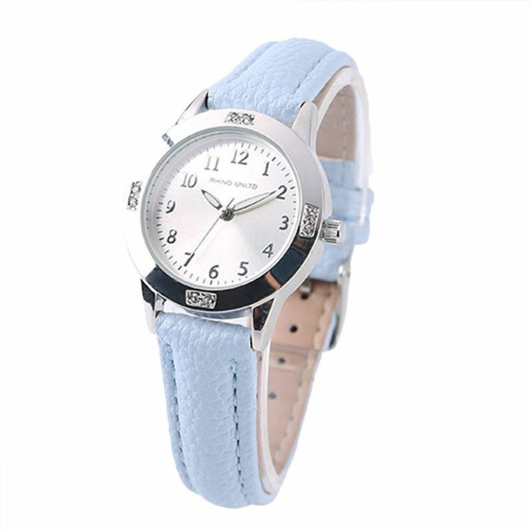 【色: ブルー】レディース腕時計 女性時計 ファッション 人気 可愛い 革バンド レディースのファッション小物(腕時計)の商品写真
