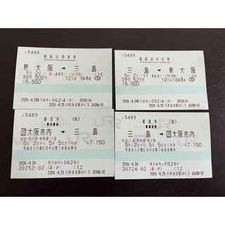 新幹線チケット(鉄道乗車券)