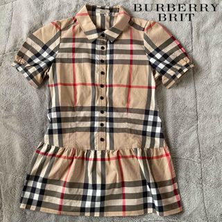 美品　Burberry BRIT メガチェックシャツ　チュニック ノバチェック