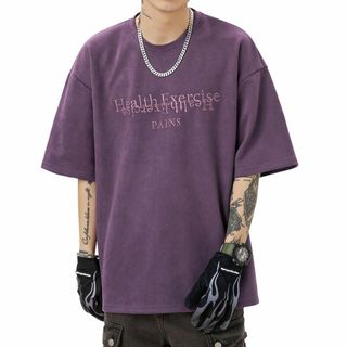 [Fasshonrida] Tシャツ メンズ 半袖 夏服 スウェード ティーシャ(その他)