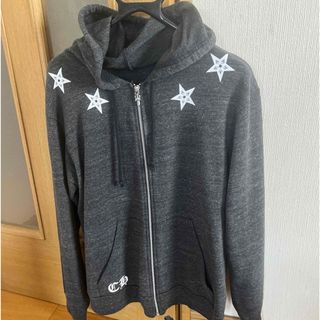 クロムハーツ(Chrome Hearts)の再出品値下げ　国内正規品クロムハーツファイブスター柄ダガージップパーカーM薄手(パーカー)