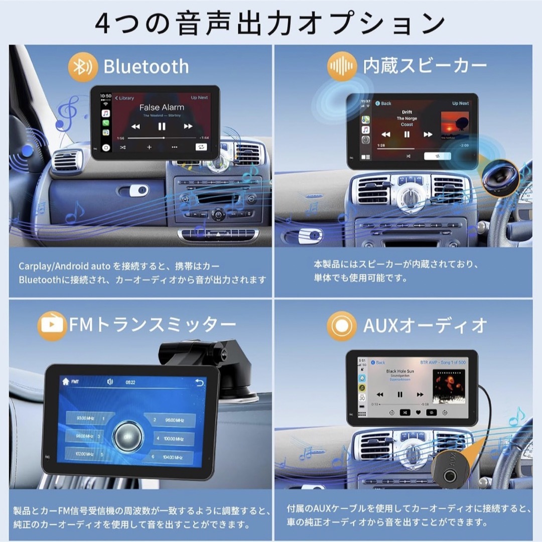 新品 カーナビ CarPlay Android Auto対応 車載 7インチ 自動車/バイクの自動車(カーナビ/カーテレビ)の商品写真