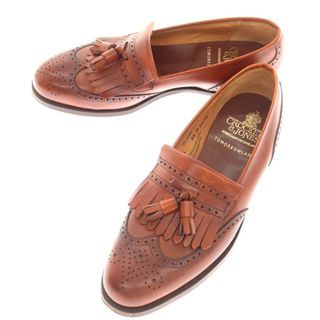 クロケットアンドジョーンズ(Crockett&Jones)の【中古】クロケットアンドジョーンズ CROCKETT&JONES SLOANE トゥモローランド別注 キルトタッセルローファー ブラウン【サイズ6　1/2　D】【メンズ】(ドレス/ビジネス)