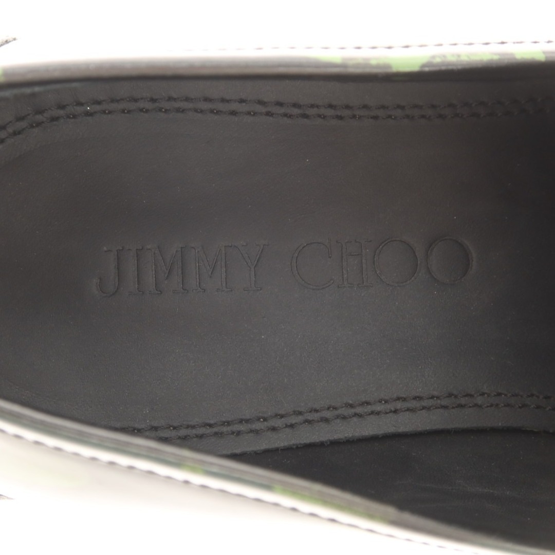 JIMMY CHOO(ジミーチュウ)の【中古】ジミーチュウ JIMMY CHOO カモフラージュ柄 コインローファー グリーンxブラック【サイズ40】【メンズ】 メンズの靴/シューズ(ドレス/ビジネス)の商品写真