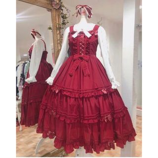 メタモルフォーゼタンドゥフィーユ(metamorphose temps de fille)の【美品】豪華なメタモルフォーゼのJSK(ロングワンピース/マキシワンピース)