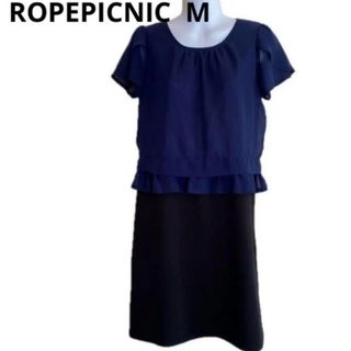 ロペピクニック(Rope' Picnic)の《M》ROPEPICNIC ネイビーワンピース(ひざ丈ワンピース)