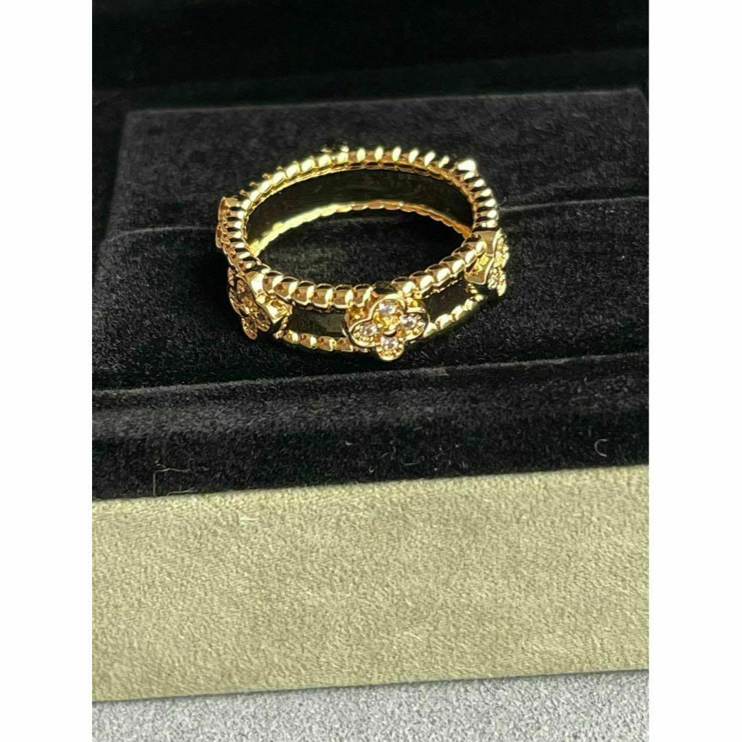 最高品質　イエローゴールド　18号 リング指輪 ダイヤモンド　モアナサイト レディースのアクセサリー(リング(指輪))の商品写真