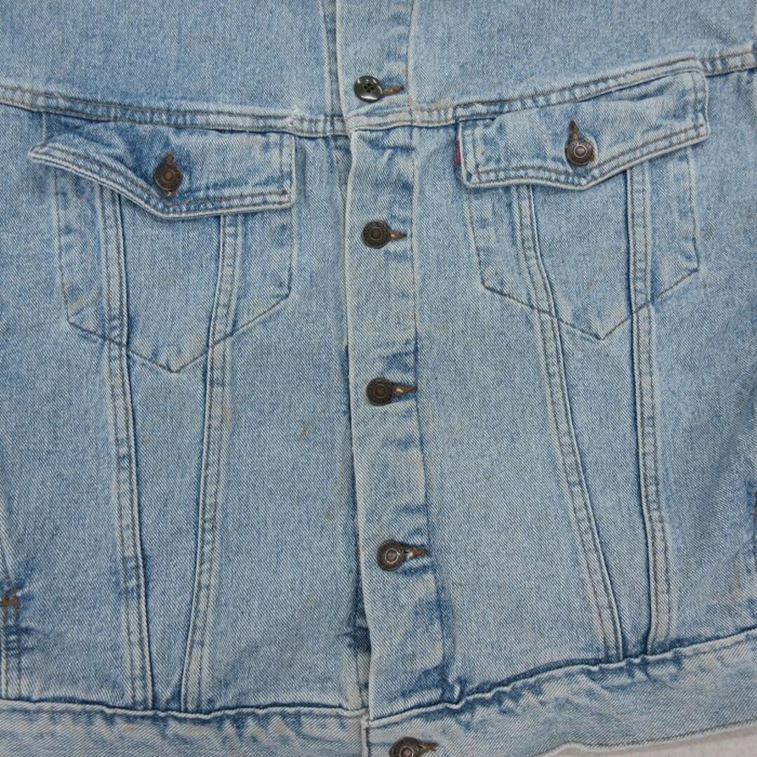 Levi's(リーバイス)のXL★古着 リーバイス Levis 70598 長袖 ジージャン メンズ 90年代 90s コットン USA製 紺 ネイビー デニム 【spe】 24apr25 中古 アウター Gジャン ジャケット メンズのジャケット/アウター(ダッフルコート)の商品写真