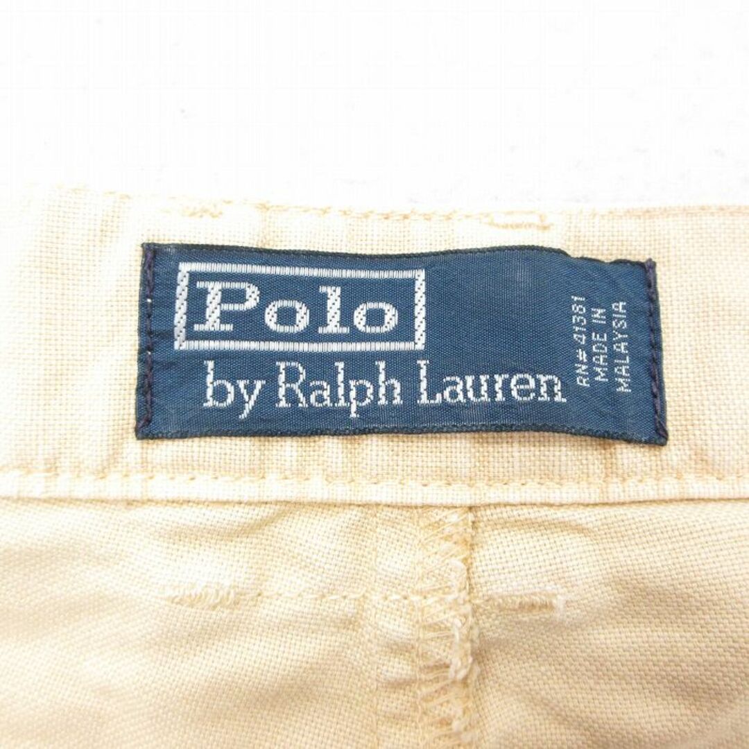 Ralph Lauren(ラルフローレン)のW35★古着 ラルフローレン Ralph Lauren ブランド ベイカー ワーク パンツ メンズ 90年代 90s リネン 薄茶 ブラウン 【spe】 24apr25 中古 ボトムス ロング メンズのパンツ(ワークパンツ/カーゴパンツ)の商品写真