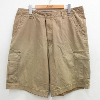 W37★古着 ドッカーズ ショート カーゴ パンツ ショーツ メンズ コットン ベージュ カーキ 24apr25 中古 ボトムス 短パン ショーパン(ワークパンツ/カーゴパンツ)