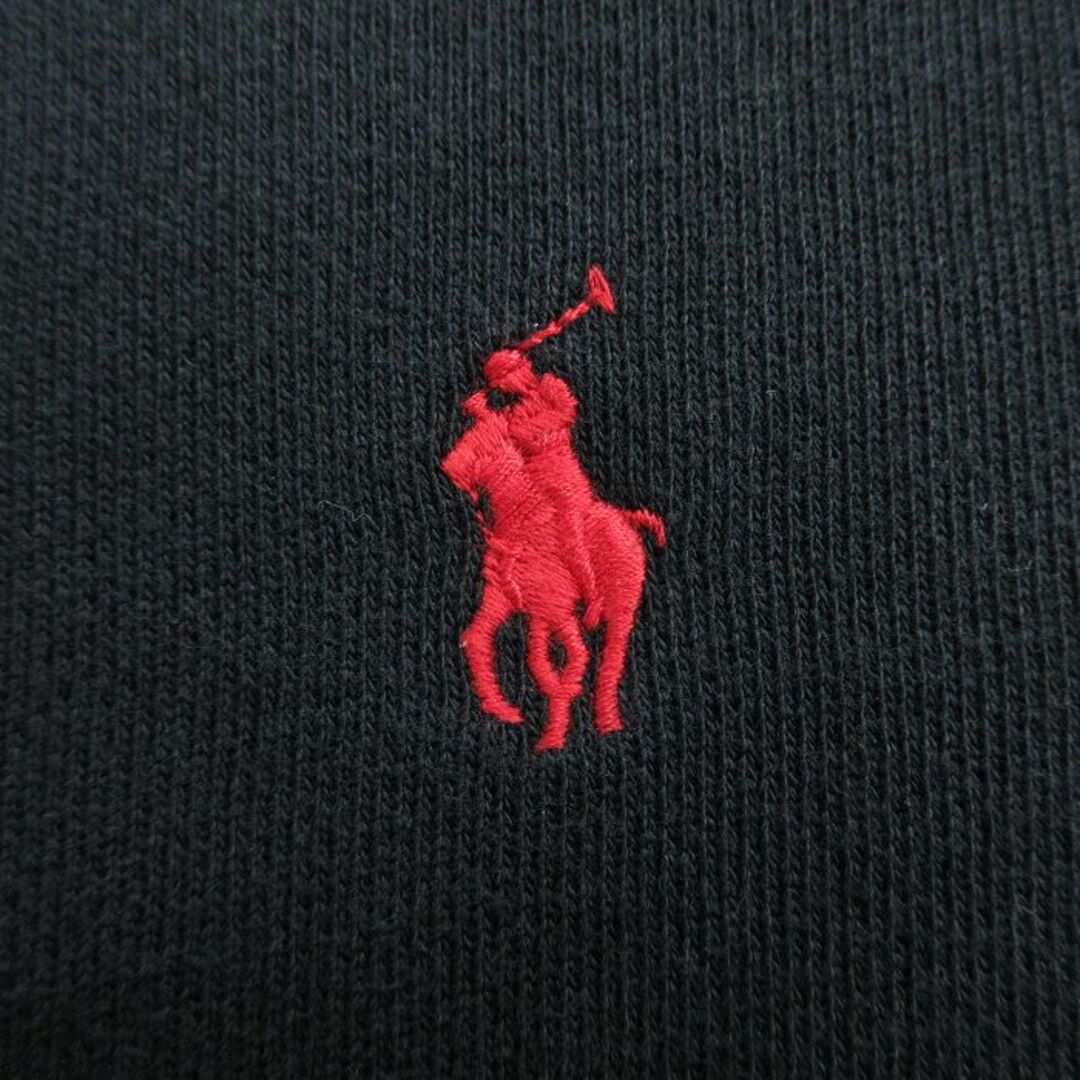 Ralph Lauren(ラルフローレン)のXL★古着 ラルフローレン Ralph Lauren 長袖 ブランド フルジップ スウェット パーカー メンズ ワンポイントロゴ 大きいサイズ 黒 ブラック フード内側サーマル 【spe】 24apr25 中古 スエット トレーナー トップス メンズのトップス(パーカー)の商品写真