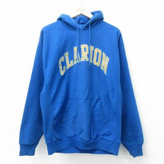 XL★古着 STEVE&BARRYS 長袖 スウェット パーカー メンズ CLARION 大きいサイズ 青 ブルー 24apr25 中古 スエット トレーナー トップス(パーカー)