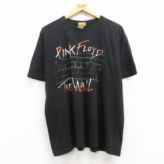 XL★古着 半袖 ビンテージ ロック バンド Tシャツ メンズ 00年代 00s ピンクフロイド 大きいサイズ コットン クルーネック 黒 ブラック 24apr25 中古(Tシャツ/カットソー(半袖/袖なし))