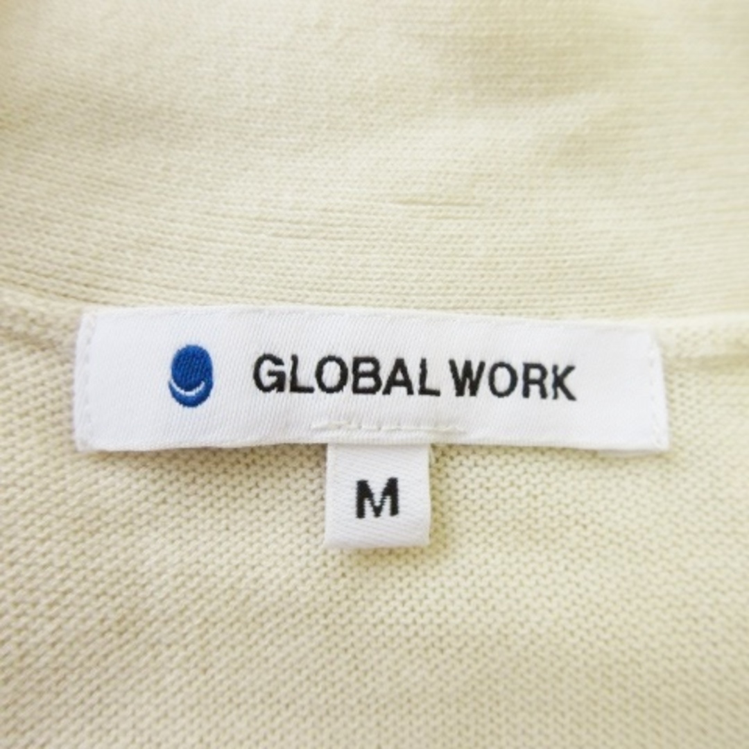 GLOBAL WORK(グローバルワーク)のグローバルワーク カーディガン ニット 七分袖 ロング丈 スリット M ベージュ レディースのトップス(カーディガン)の商品写真