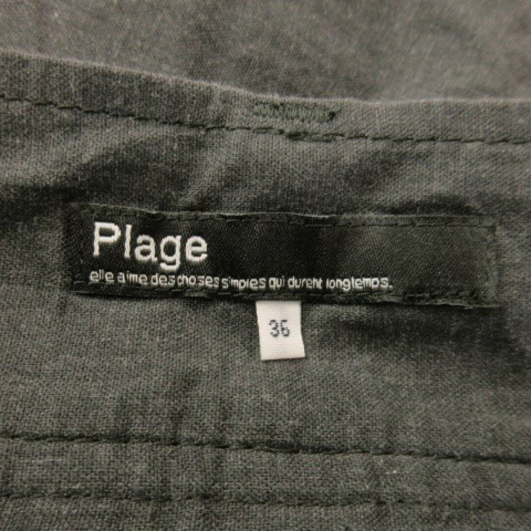 Plage(プラージュ)のプラージュ パンツ スラックス テーパード タック 綿 薄手 36 ダークグレー レディースのパンツ(その他)の商品写真