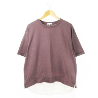 グローバルワーク(GLOBAL WORK)のグローバルワーク Tシャツ カットソー 半袖 フェイクレイヤード L グレー(Tシャツ/カットソー(半袖/袖なし))