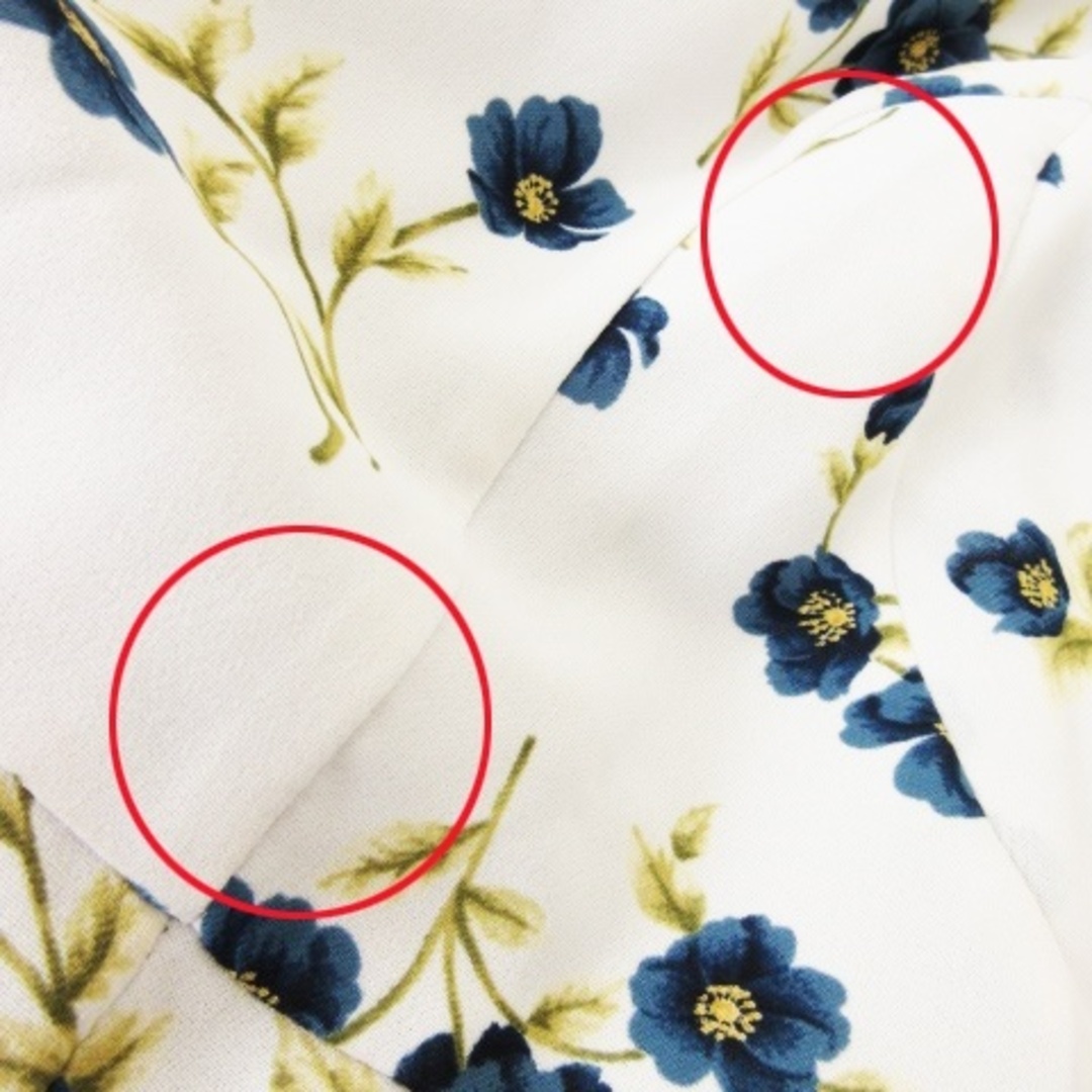 SNIDEL(スナイデル)のスナイデル ワンピース ミニ クルーネック 半袖 フィット&フレア 花柄 0 青 レディースのワンピース(ミニワンピース)の商品写真