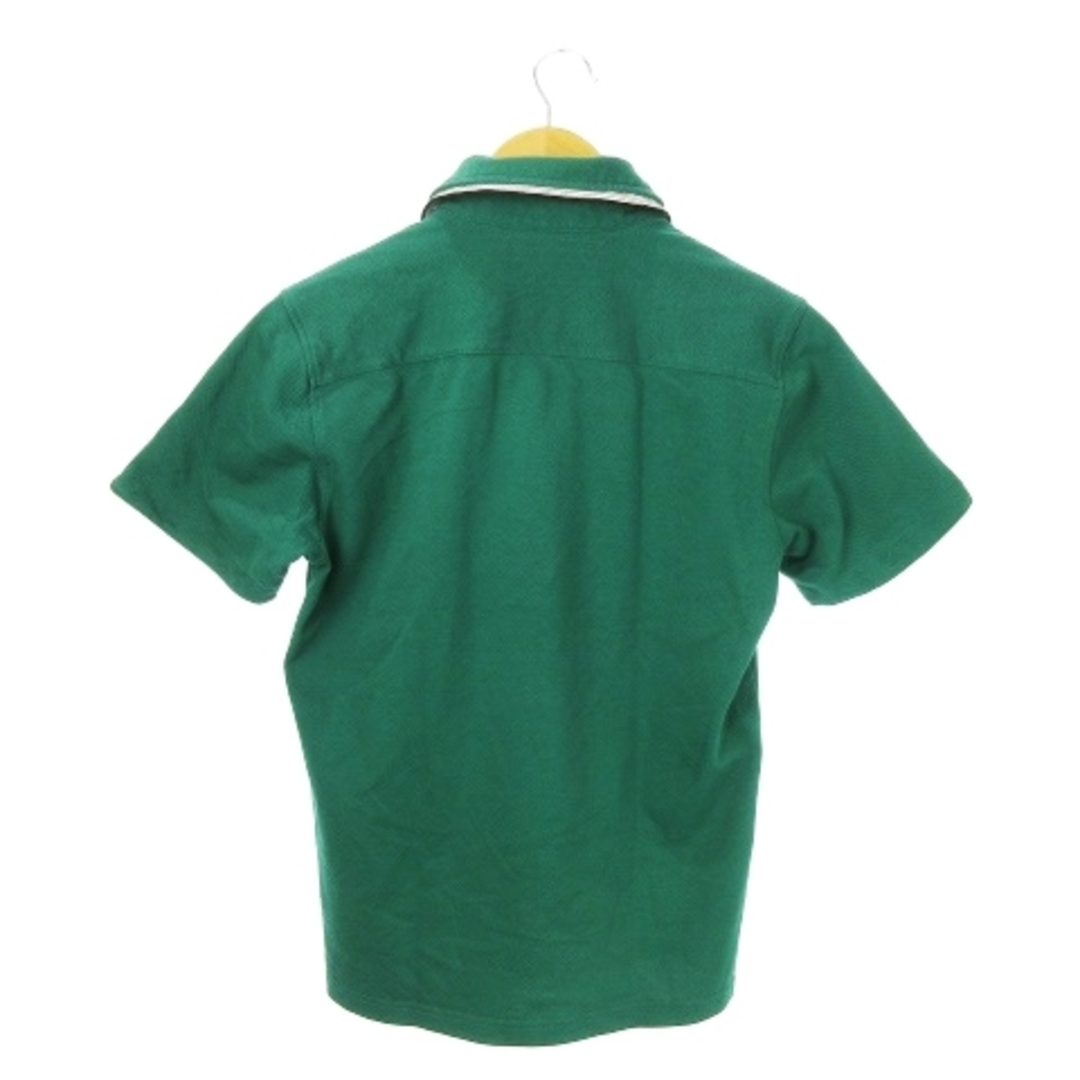 THE SHOP TK(ザショップティーケー)のザショップTK ポロシャツ 半袖 ストレッチ ダブルカラー ストライプ M 緑 メンズのトップス(ポロシャツ)の商品写真