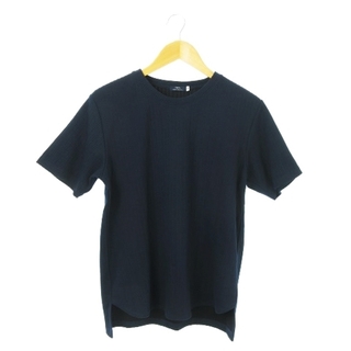 アーバンリサーチ(URBAN RESEARCH)のアーバンリサーチ Tシャツ カットソー リブ 半袖 ストレッチ 38 紺(Tシャツ/カットソー(半袖/袖なし))